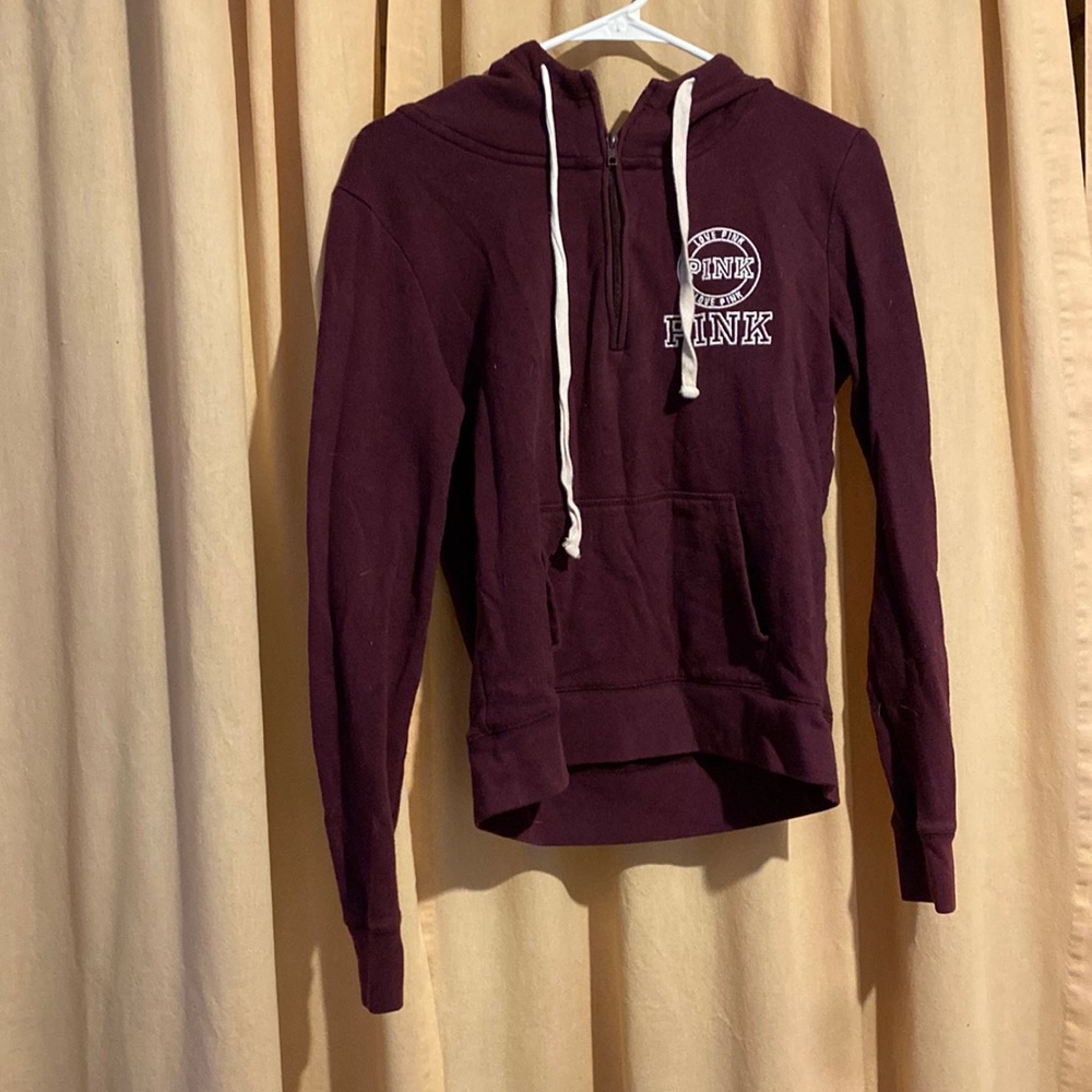 Burgundy PINK hoodie size small